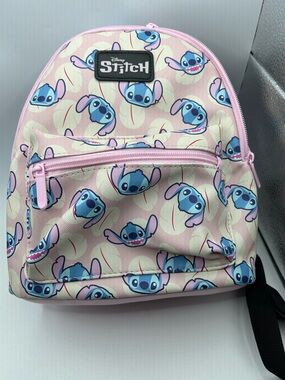 Disney Stitch Pink Blue Patterned Mini Backpack